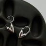 Silver Heart Lock Hoops