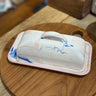 Marbled Enamel Butter Dish