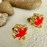 Red Maple Leaf Earrings