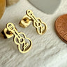 Guitar Stud Earrings Gold