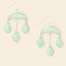 Amazonite and Silver Crescent Drop Earrings