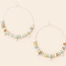 Amazonite & Silver Hoops