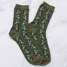 Aahana Olive Green Socks