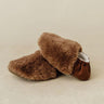 Brown Faux Fur Slippers 6-9months