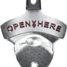 Open Here Wall Mount Bottle Opener