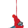 Hand-Painted Mercury Glass Bird Ornament with Hat & Scarf, 4 Styles