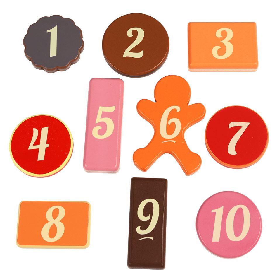 Traditional Wooden Set Party Set are Numbered on the Reverse to Promote Learning Through Play
