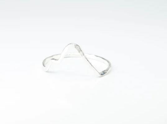sterling silver handmade in calgary mountain ring