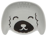 grey dog face ceramic mini dish
