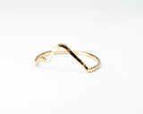 yellow gold sterling silver mountain ring