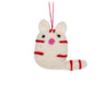 Lucky Cat Felt Ornament White