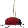wool felt ladybug christmas tree ornament, holiday decor