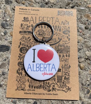 I Love Alberta Keychain