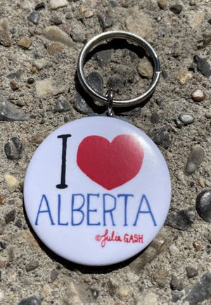 I Love Alberta Keychain