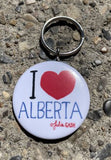 I Love Alberta Keychain