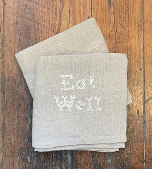 Eat Well Linen Tea Towel