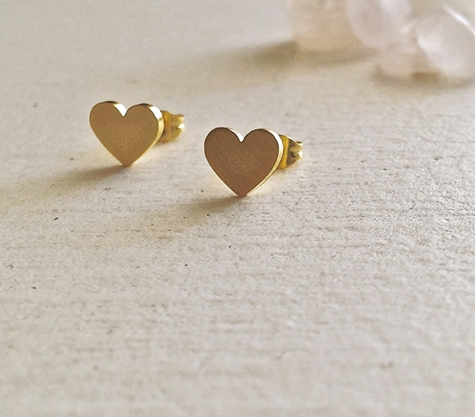 Total Eclipse Heart Earrings in Gold
