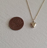 tiny adore heart necklace, hypoallergenic jewelry, shop calgary