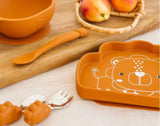 Lion Silicone Suction Snack Plate