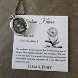 Sunflower: For You Alone - Wax Seal Necklace
