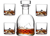 Everest Whiskey Set with decanter and 4 glasses