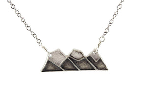 three sisters sterling silver mountain necklace, jewelry, calgary, handmade
