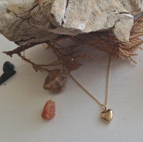 adore tiny gold vermeil heart necklace, hypoallergenic jewelry