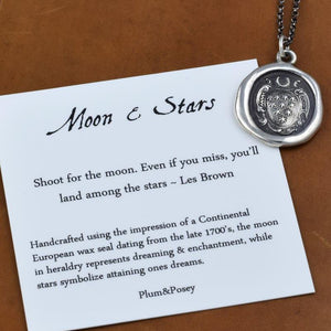 Moon & Stars - Wax Seal Necklace