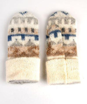 Icelandic Ivory Wool Mittens