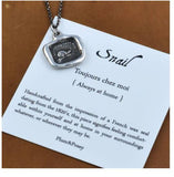 Snail: Always at Home - Wax Seal Necklace