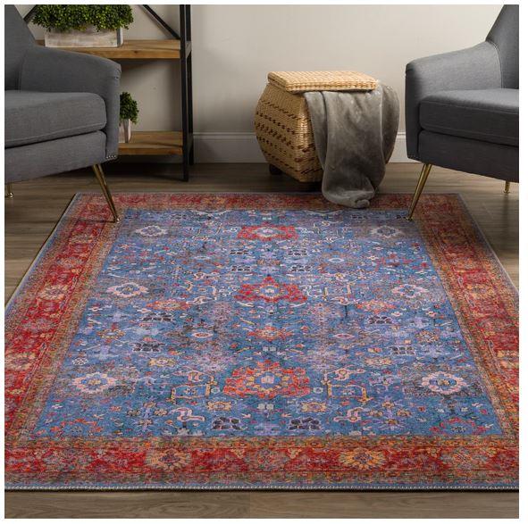 Amanti Tuscan Rug - 3'x5' is a low profile, persian style rug with durability. This rug is perfect for in front of a single door, kitchen sink or patio door, a small area rug for the living room.