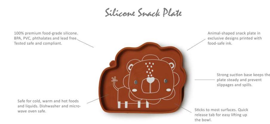 The Lion Silicone Suction Snack Plate is a fun gift for any toddler just starting to eat, they love to make messes and this suction snack plate will help.... at least a little bit. 