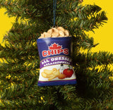 all dressed chips ornament, christmas tree ornament, holiday ornament