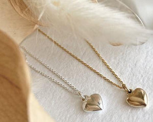 'Adore' Tiny Heart Necklace - Sterling Silver