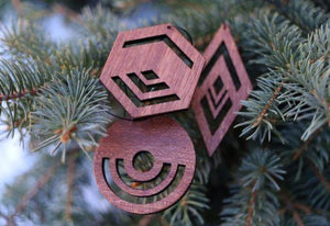 Hexagon-Shaped Wooden Ornament