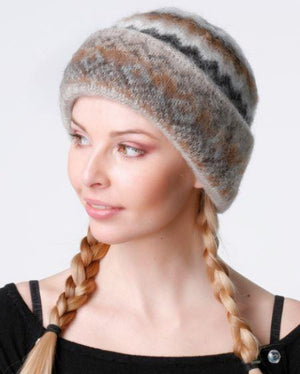 The Nordic Ivory and Brown winter hat is great for our Canadian winters. The toque is made of icelandic wool and features a classic nordic design of ivory and brown. The winter toque is lined in fleece to keep your head warm and cozy. Water repellant and 