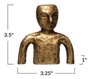 Golden Cast Iron Figure - Flat Head