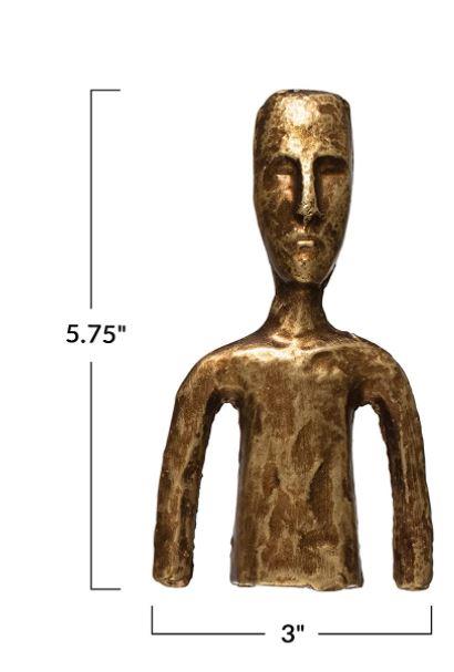 Golden Cast Iron Figure - Tall
