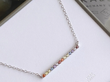 Silver Rainbow Crystal Necklace