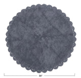 Tufted Grey 3 Foot Round Rug