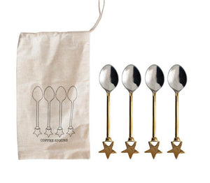 gold finished coffee spoon, 