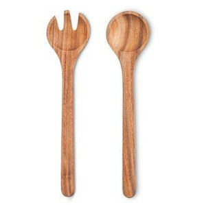 acadia wood salad fork and spoon