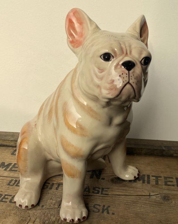 French Bulldog Bank/Decor, Such great detail on one of our favorite breeds. Bull dogs are so ugly, they're cute. That expression is priceless. The ceramic artist has captured the personality of this bread with skill All hand-painted of course using our ex
