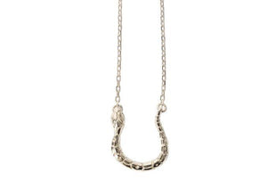 sterling silver serpent necklace