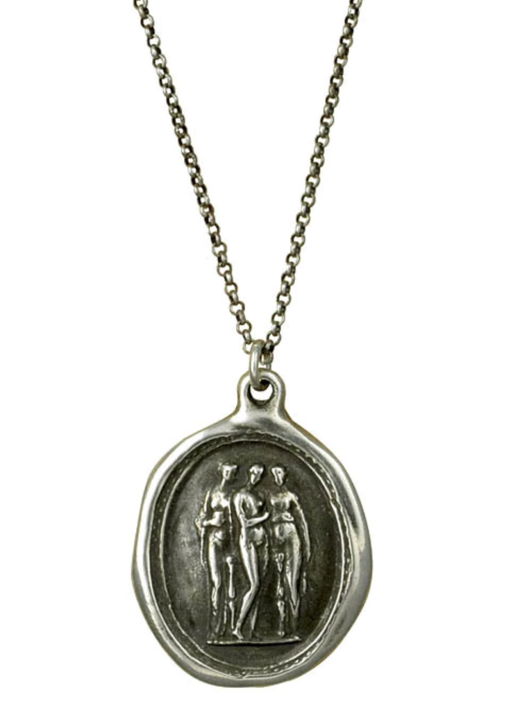 three graces sterling silver necklace, jewelry, calgary