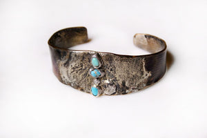 turquoise bronze cuff, handmade in Canada, jewelry, calgary