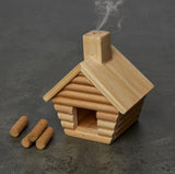 Log Cabin Incense Burner with Balsom Wood Incense