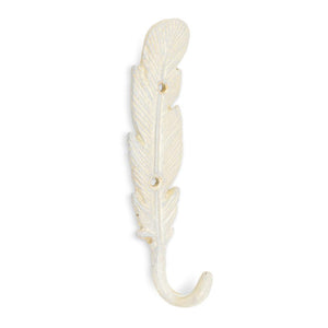 Antiqued White Feather Hook