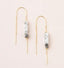 Howlite and Gold Stone Thread Earrings
