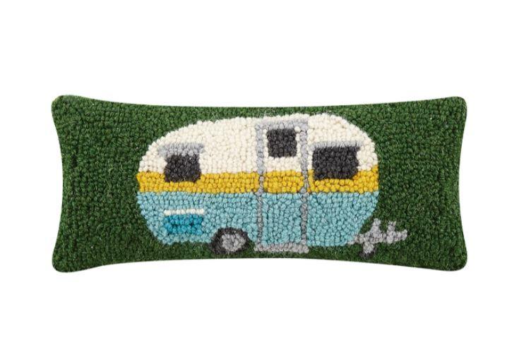 Camper - Hooked Pillow